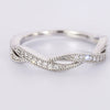 Wholesale Women's Copper Geometric Mobius Ring With Zirconia Light Luxury Style