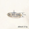 Wholesale Women's Copper Geometric Movable Bead Niche Design Electroplated Ring
