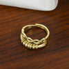 Wholesale Women's Copper Geometric Multilayer Crossrotating Flexible Strain Opening Adjustable Anxiety Transfer Ring With Electroplating