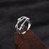 Wholesale Women's Copper Geometric Multilayer Crossrotating Flexible Strain Opening Adjustable Anxiety Transfer Ring With Electroplating