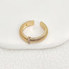 Wholesale Women's Copper Geometric Open Plain Ring With Electroplating For Lovers Stacked Wearing High Luxury Niche Style