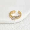 Wholesale Women's Copper Geometric Open Plain Ring With Electroplating For Lovers Stacked Wearing High Luxury Niche Style