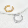 Wholesale Women's Copper Geometric Open Plain Ring With Electroplating For Lovers Stacked Wearing High Luxury Niche Style
