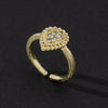Wholesale Women's Copper Geometric Open Ring With Electroplating Light Luxury Niche Fashion Design Retro Style