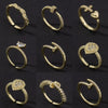 Wholesale Women's Copper Geometric Open Ring With Electroplating Light Luxury Niche Fashion Design Retro Style