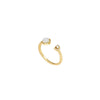 Wholesale Women's Copper Geometric Open Ring With Electroplating Retro Style