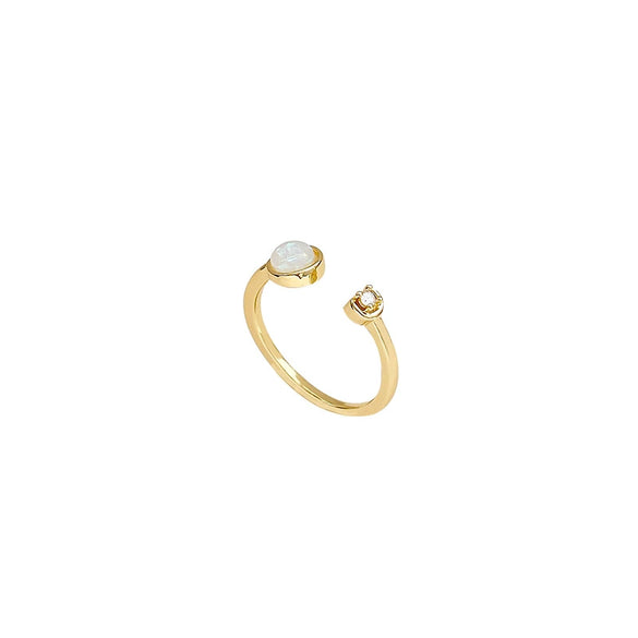 Wholesale Women's Copper Geometric Open Ring With Electroplating Retro Style