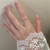 Wholesale Women's Copper Geometric Open Ring With Electroplating Retro Style