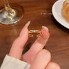 Wholesale Women's Copper Geometric Open Ring With Electroplating Retro Style