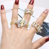 Wholesale Women's Copper Geometric Open Ring With Electroplating