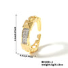 Wholesale Women's Copper Geometric Opening Ring With Diamond Zirconium Electroplated And Constellation Doll Crown Etc Patterns