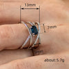 Wholesale Women's Copper Geometric Oval Inlaid Zircon Ring