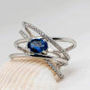 Wholesale Women's Copper Geometric Oval Inlaid Zircon Ring