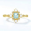 Wholesale Women's Copper Geometric Palace Style Imitation Pearl Ring With Electroplating
