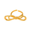 Wholesale Women's Copper Geometric Pattern Electroplated Cut Out Bow Ring Bracelet With Irregular Exaggerated Twisted Lines Simple Niche Design