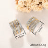 Wholesale Women's Copper Geometric Pattern Electroplated Earrings Exquisite Elegant Jewelry