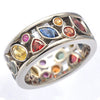 Wholesale Women's Copper Geometric Pattern Hollow Diamondembedded Ring Jewelry
