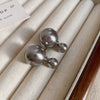 Wholesale Women's Copper Geometric Pearl Earrings With Diamond Design Retro And Exquisite Style