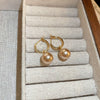 Wholesale Women's Copper Geometric Pearl Earrings With Diamond Design Retro And Exquisite Style