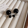 Wholesale Women's Copper Geometric Pearl Earrings With Diamond Design Retro And Exquisite Style