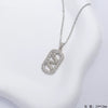 Wholesale Women's Copper Geometric Pendant Necklace With Inlay And Electroplating