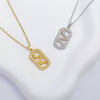 Wholesale Women's Copper Geometric Pendant Necklace With Inlay And Electroplating