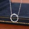 Wholesale Women's Copper Geometric Pendant Necklace With Microinlaid Zircon And Mixed Gemstone Setting