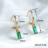 Wholesale Women's Copper Geometric Rectangular Earrings