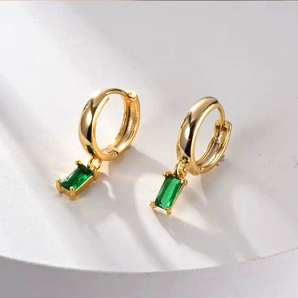 Wholesale Women's Copper Geometric Rectangular Earrings