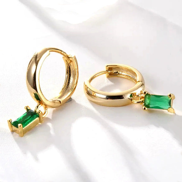 Wholesale Women's Copper Geometric Rectangular Earrings