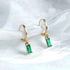 Wholesale Women's Copper Geometric Rectangular Earrings