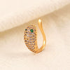 Wholesale Women's Copper Geometric Retro Exquisite Zircon Ear Clip Electroplated Earrings