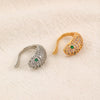 Wholesale Women's Copper Geometric Retro Exquisite Zircon Ear Clip Electroplated Earrings
