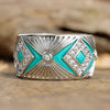 Wholesale Women's Copper Geometric Retro Ring Set With Zirconia Oil Painting Craft