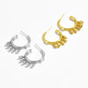 Wholesale Women's Copper Geometric Retro Simple Electroplated Zircon Drop Earrings