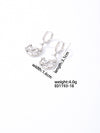 Wholesale Women's Copper Geometric Rhinestone Pendant Earrings With Diamond Design And Natural Style
