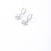 Wholesale Women's Copper Geometric Rhinestone Pendant Earrings With Diamond Design And Natural Style