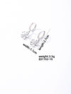 Wholesale Women's Copper Geometric Rhinestone Pendant Earrings With Diamond Design And Natural Style