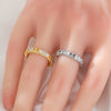 Wholesale Women's Copper Geometric Ring With Electroplating And Versatile Design