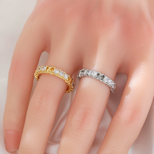 Wholesale Women's Copper Geometric Ring With Electroplating And Versatile Design