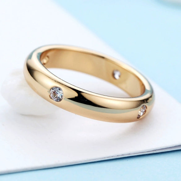 Wholesale Women's Copper Geometric Ring With Electroplating Process