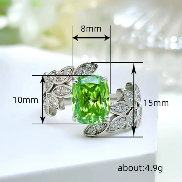 Wholesale Women's Copper Geometric Ring With Flower And Leaf Design And Zircon Accents Light Luxury Style