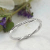 Wholesale Women's Copper Geometric Ring With Inlaid Zircon Simple Style Twist Rotating Design