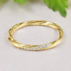 Wholesale Women's Copper Geometric Ring With Inlaid Zircon Simple Style Twist Rotating Design
