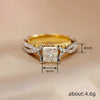 Wholesale Women's Copper Geometric Ring With Zirconia Light Luxury Style