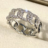 Wholesale Women's Copper Geometric Round Buckle Ring With Zirconia Microinlay Fashion Personality Jewelry
