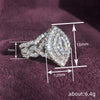Wholesale Women's Copper Geometric Shiny Rings With Zirconia Inlay Light Luxury Style