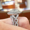 Wholesale Women's Copper Geometric Shiny Rings With Zirconia Inlay Light Luxury Style