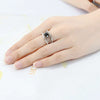 Wholesale Women's Copper Geometric Spider Web Ring With Zircon