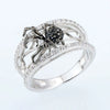 Wholesale Women's Copper Geometric Spider Web Ring With Zircon